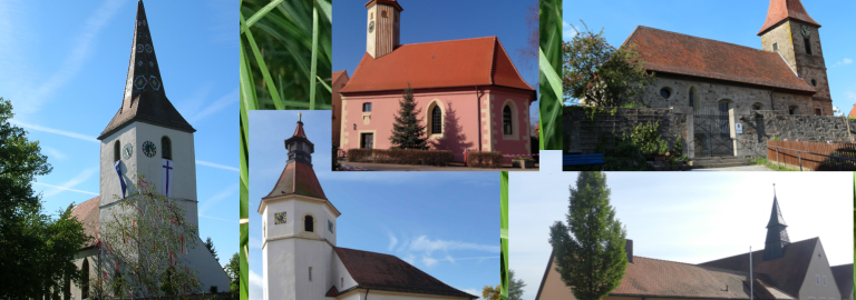 Die vier evangelischen Schnelldorfer Kirchen und das ev. Gemeindehaus