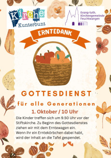 Kirche Kunterbunt zum Erntedankfest
