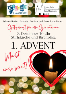 Kirche Kunterbunt am 1. Advent