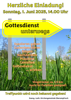Gottesdienst unterwegs am 1. Juni 2025