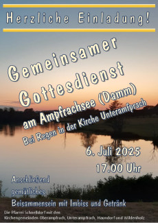 Gemeinamer Gottesdienst am Stausee am 6. Juli 2025