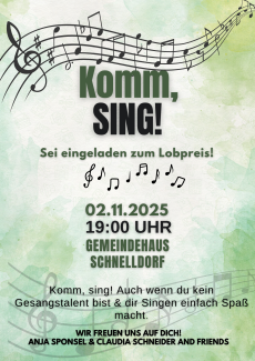 Komm, Sing! am 2. November 2025