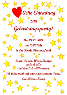 Familienweihnacht, 24.13.25, 15.00 Uhr in Oberampfrach