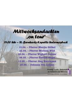 Andachten zwischen Ostern und Pfingsten