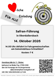 Safran-Führung am 14. Oktober 2026 in Oberdallersbach
