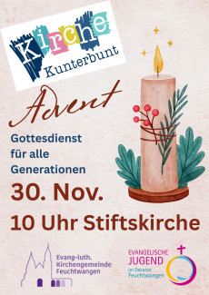 Kirche Kunterbunt am 1. Advent