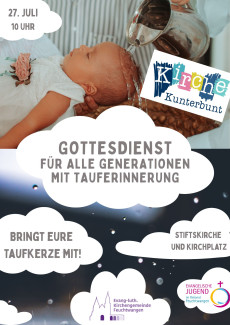 Kirche Kunterbunt mit Tauferinnerung