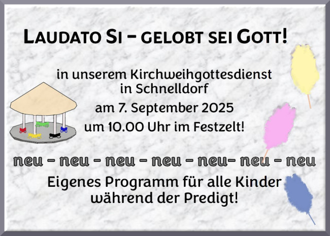 Kirchweihgottesdienst am 7. September 2025 in Schnelldorf
