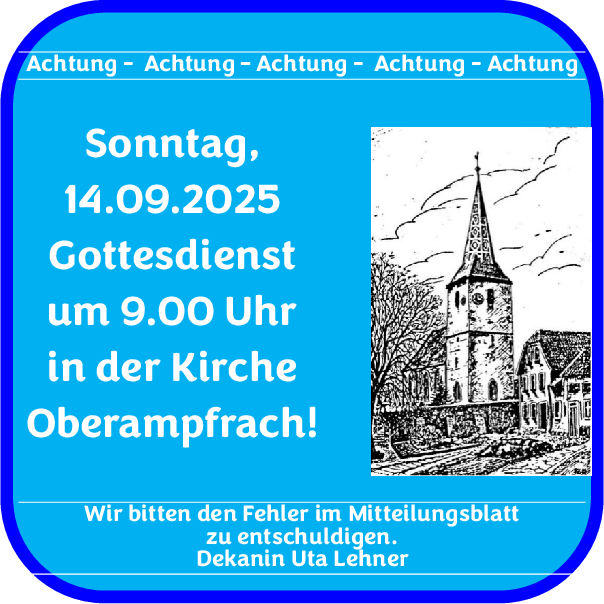 Gottesdienst am 14.09.25