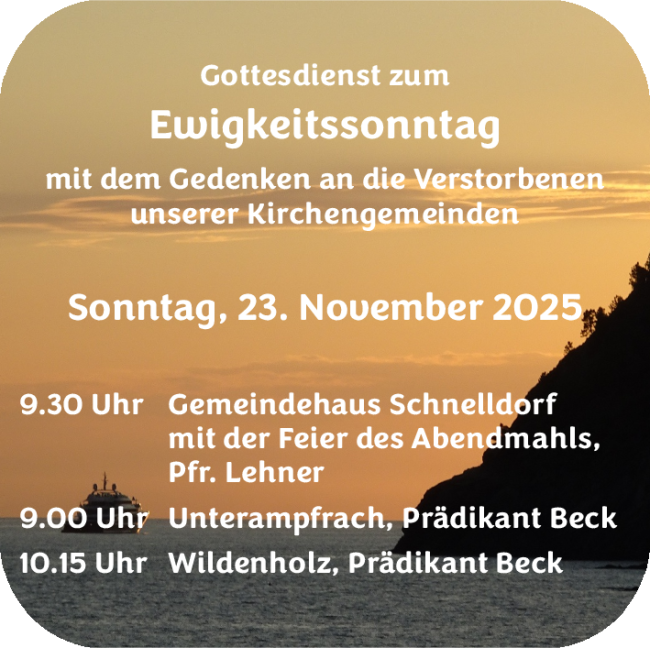 Gottesdienst zum Ewigkeitssonntag